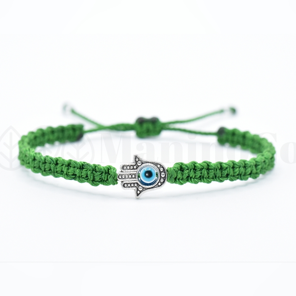 Hamsa hand bracelet evil eye wristband adjustable